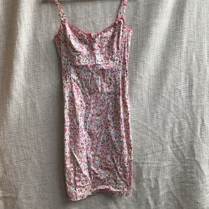 **SOLD**AQUA Floral corset dress